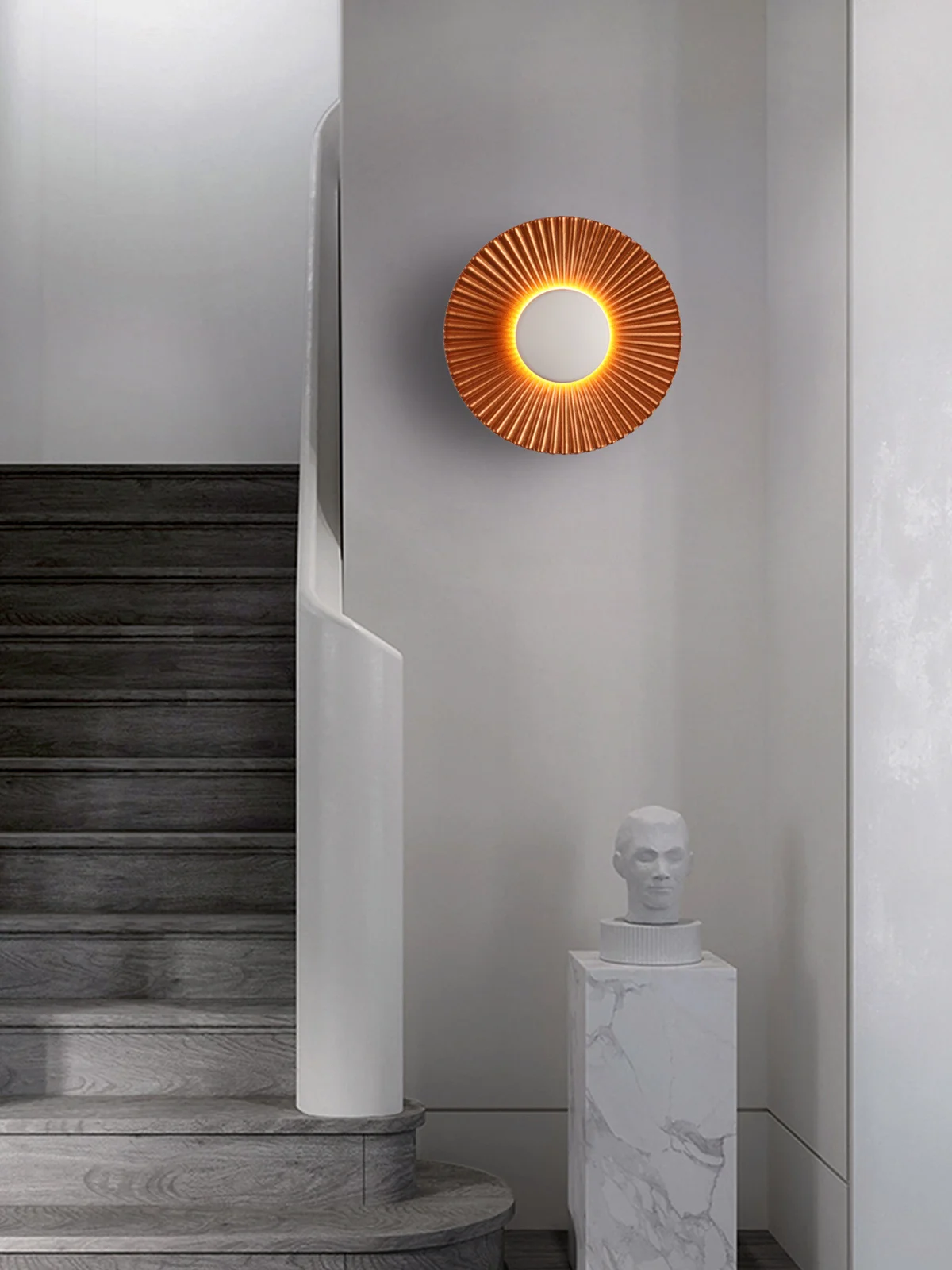 Description Picture 4 of item5W Round Shape Metal LED Wall Light Creative Design Modern Indoor lighting Light Fixture For Hotel Bedroom Restaurant Corridor