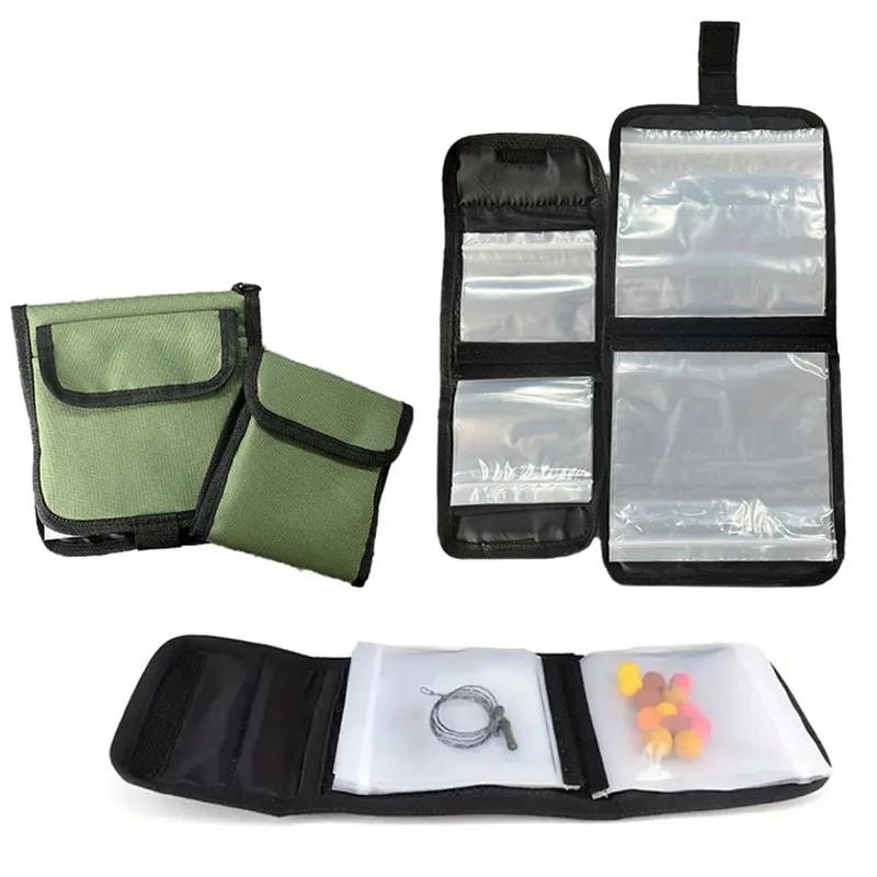 Organisateur de pêche à feuilles mobiles avec multiples poches pour lignes et leurres de carpe