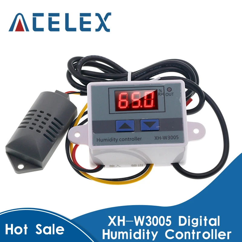 XH-W3005 AC 110V-220V Digital DEL Humidité Contrôleur Hygromètre Interrupteur Capteur 