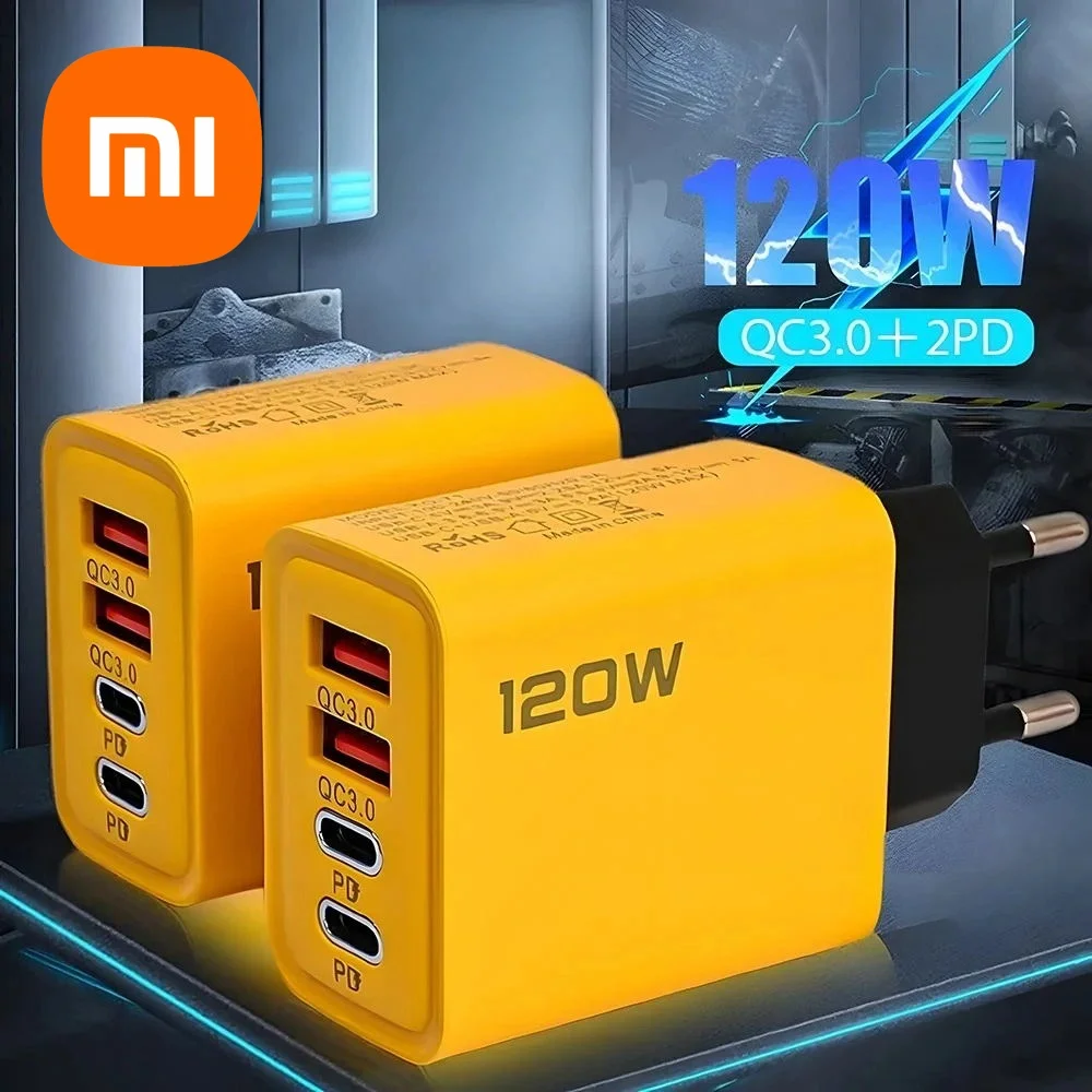 Xiaomi-Chargeur 4 ports USB de type C PD, charge rapide 3.0, adaptateur pour téléphone portable iPhone Samsung Huawei 1