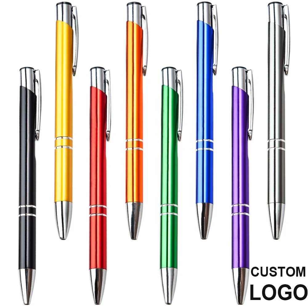 20pcs/lot Hot sell Custom ballopint pen metal ball pen support print logo advertising wholesale personalized metal pen [fila] linear logo lettering ball cap 4 types fs3cpe5304x