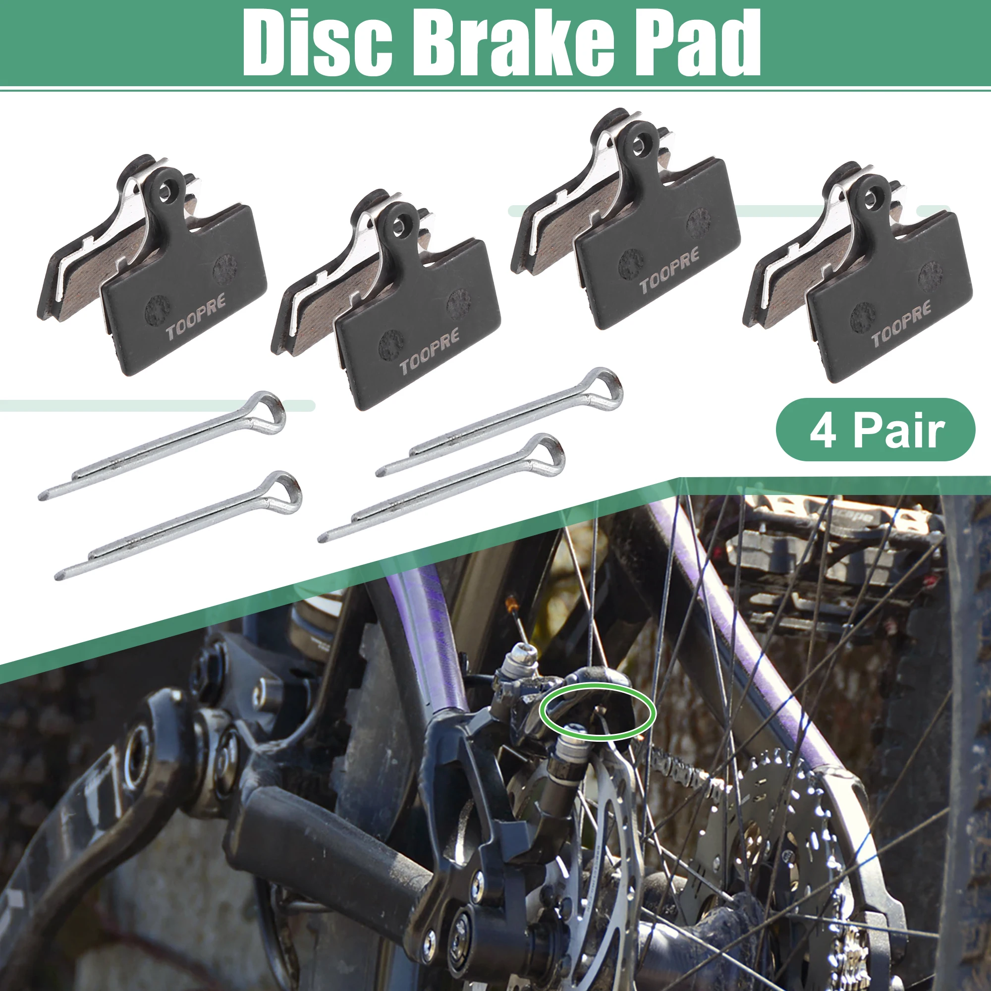 

X Autohaux 4 пары резиновых дисковых тормозных колодок для велосипеда с раздельным штифтом для Shimano M615 M666 M675 M785 M960 M985 M988