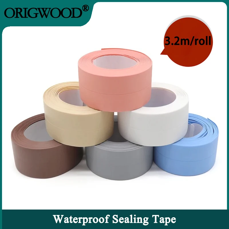 

1/2/5rolls Shower Bath Sealing Tape Strips for Bathroom Kitchen Seal Caulk Strip Sink PVC Self Adhesive Waterproof Wall Sticker