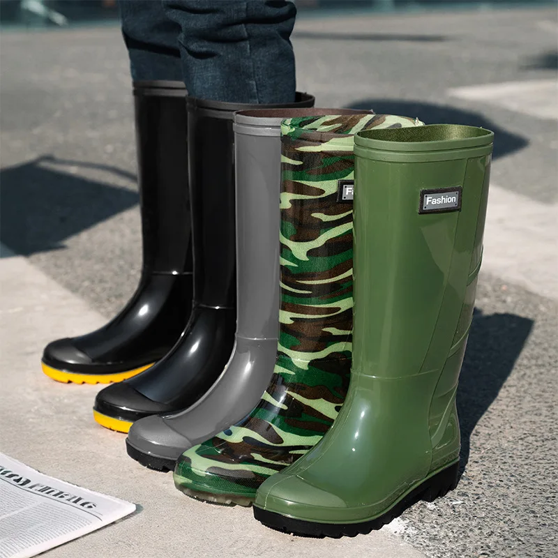 Bottes camouflage haute avec doublure polaire - Semelle tendon de bœuf imperméable pour chasse et pêche
