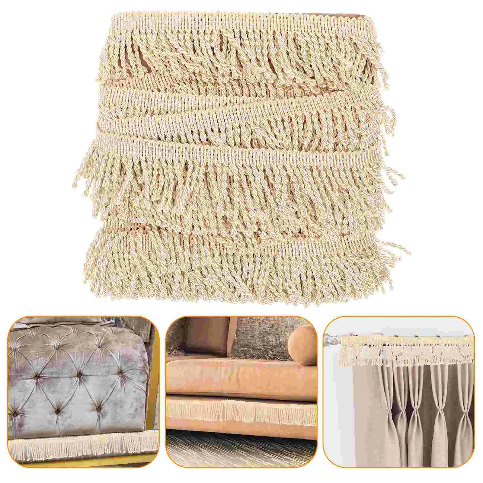 

Fringed Trim Tassel Trim Elegant DIY Sewing Material for Curtain Making Curtain Sofa Decoration Fringe Lace Accessories