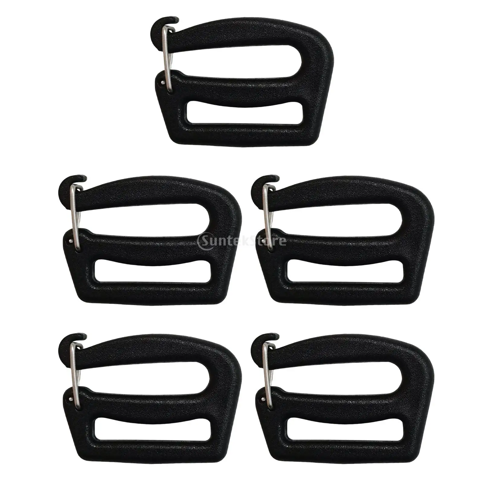 Backpack Straps Fasteners 5 Pcs Ladder Lock Slider Backpack Straps Fastener Webbing Buckle for Clothing Belts 2cm 2.5 cm Outdoor Camping Hiking Accessories