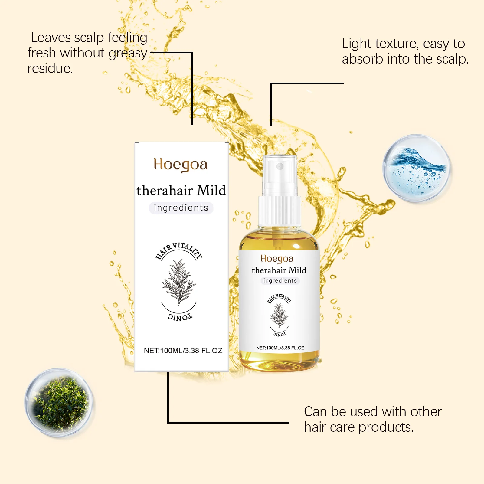 Scalp Care Essence Spray - A Gentle Scalp Care Essence for Daily Use, Moisturizing Scalp, Enhancing Massage Comfort