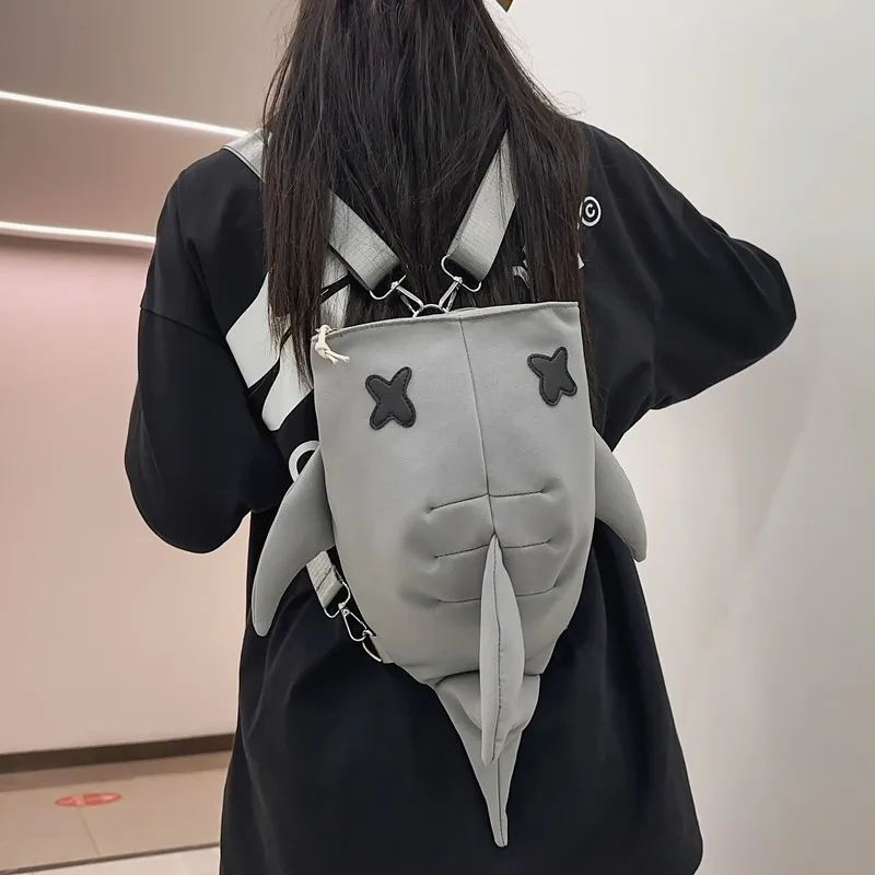 Gray shark bag [length 20/width 13/height 31]