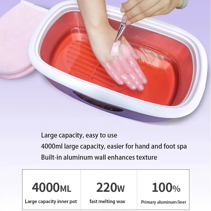 Paraffin Wax Machine for Hand and Feet Paraffin Wax Moisturize and Soothe Dry Skin Quickly Bath hands feet wax heater hair removal wax hard wax beans beauty wax