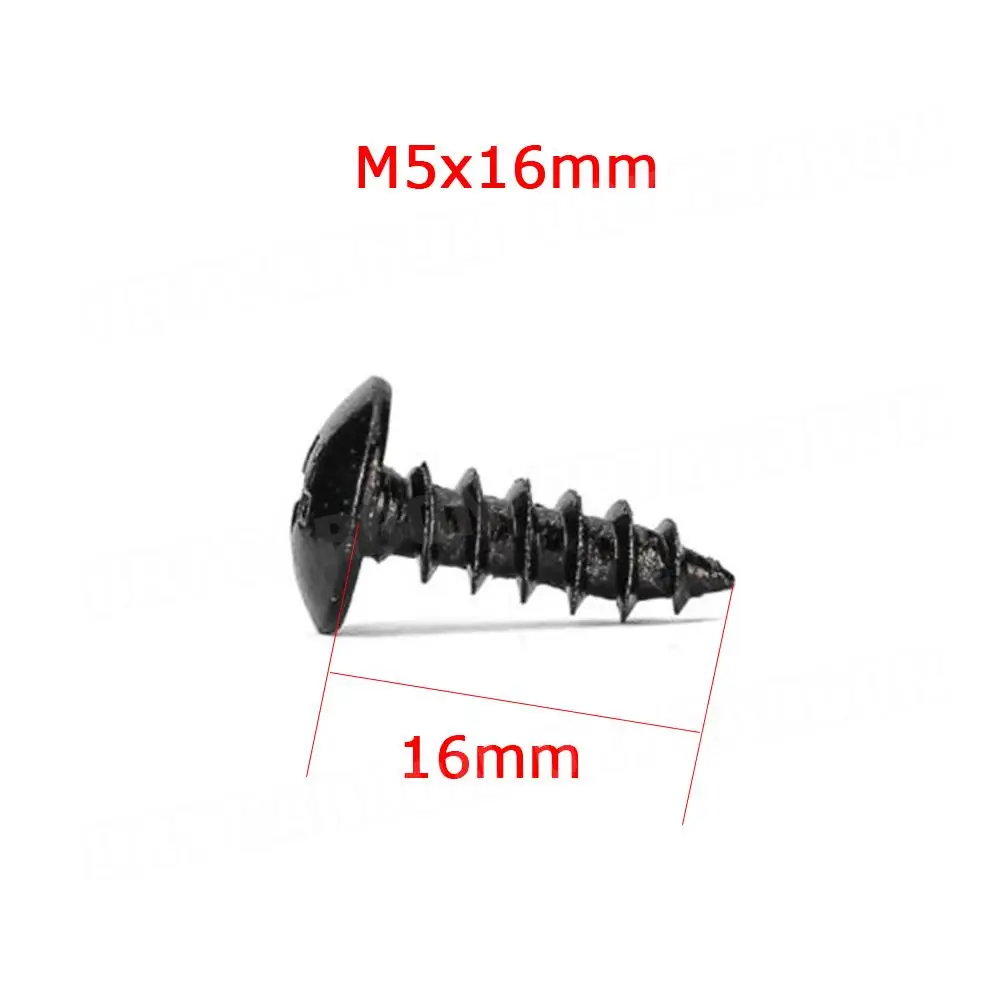 Car Screws For Universal Car Bumper lip Spoiler Installation Screws Mushroom Carbon Steel Phillips Head Self-tapping Screws M4 M5 10Pcs