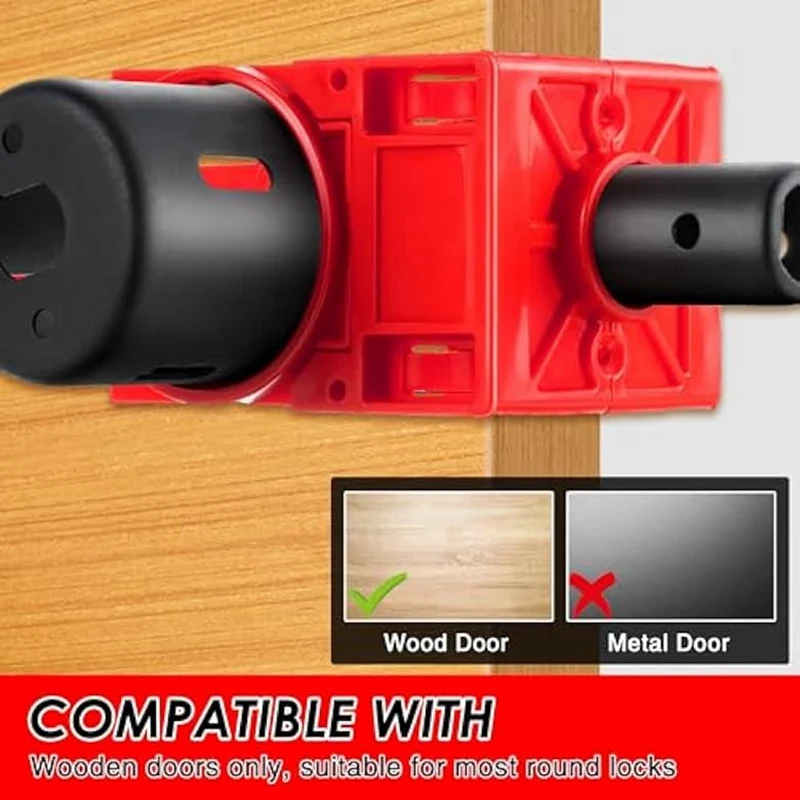 도어락 설치 키트, 목재 도어용 도어홀 드릴링 키트, 도어락 홀쏘 도어 손잡이 설치 키트-A10G