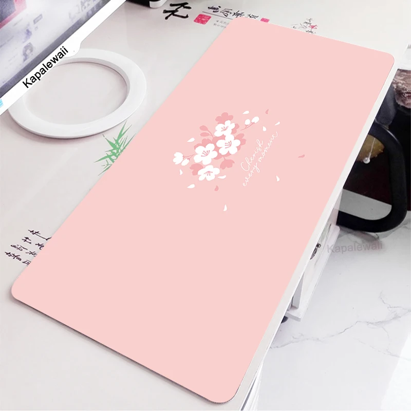thumbnail image 1 of Alfombrilla de ratón para juegos con flor de cerezo rosa, 1000x500, alfombrilla de ratón para ordenador, alfombrilla grande para ratón XXL, alfombrillas de escritorio Kawaii para jugadores de PC, 1 of 5