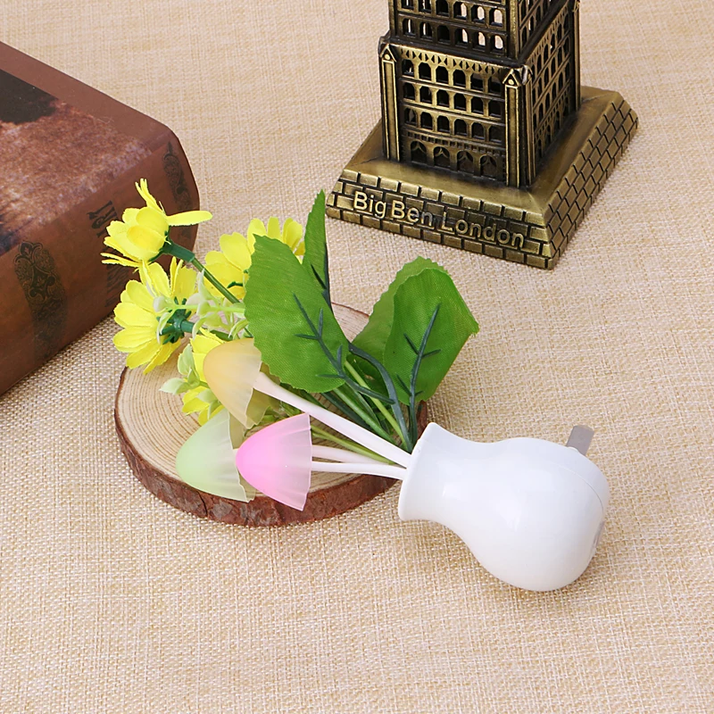 

Y1UB Сенсорный ночник с цветком подсолнуха, светодиодная лампа с вилкой стандарта США, 220 В, романтический домашний декор