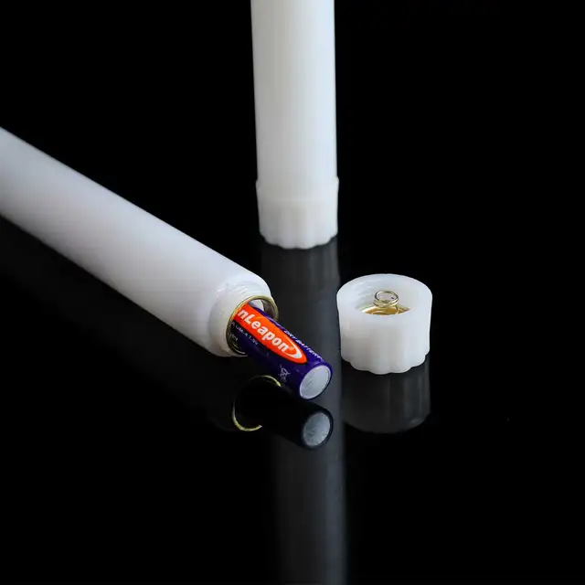 Bougies LED sans flamme à lumière chaude, 3 ou 6 pièces, avec télécommande, bougies coniques courtes/longues décoratives pour pièce de 6.5/7/10/11 pouces 3