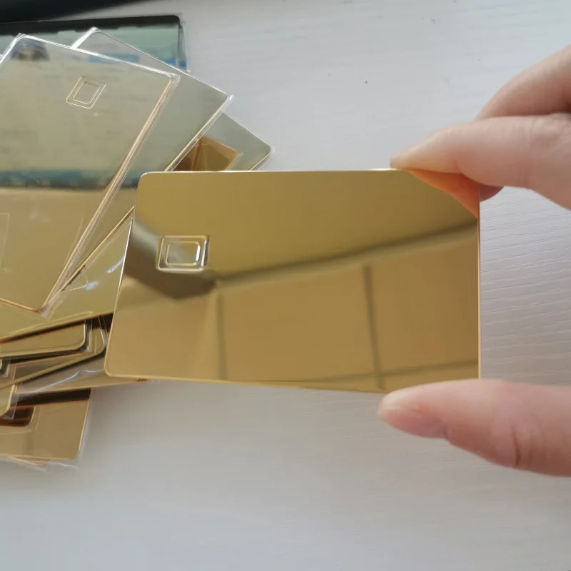 

Пользовательские дебетовые карты VISA со слотом для чипа и магнитной полосой Blank Rainbow 24 k gold Mirror металлическая Кредитная карта