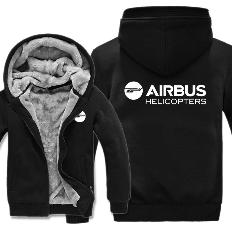 Airbus Helicopters Hoodies Men Fashion Coat Fleece Liner Jacket Plane Pilot Airbus Sweatshirts Hoody Pullover 2
