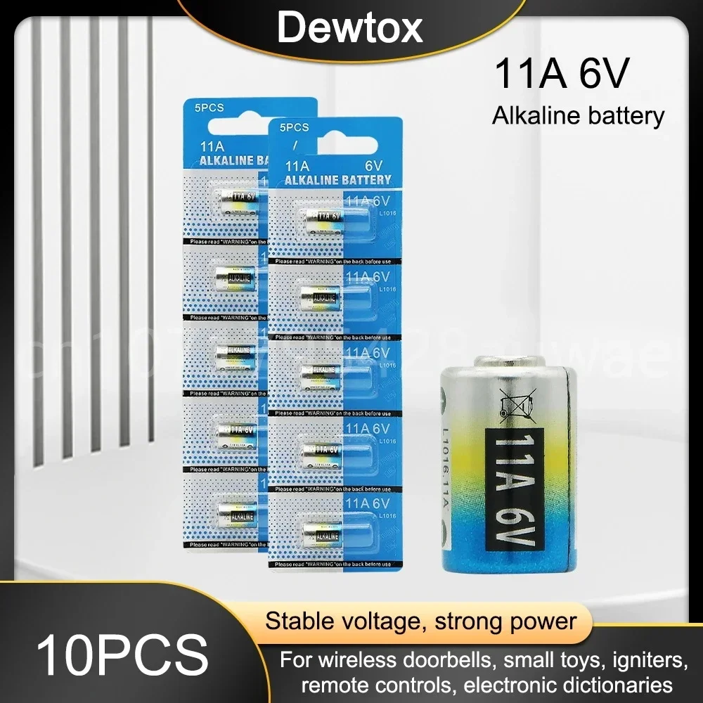 Alkaline Battery 10PCS Per Lot Mercury Free 6V 11A L1016 Alkaline Battery A11 MN11 GP11A L1016 CA21 For Flashlight Reading Pen