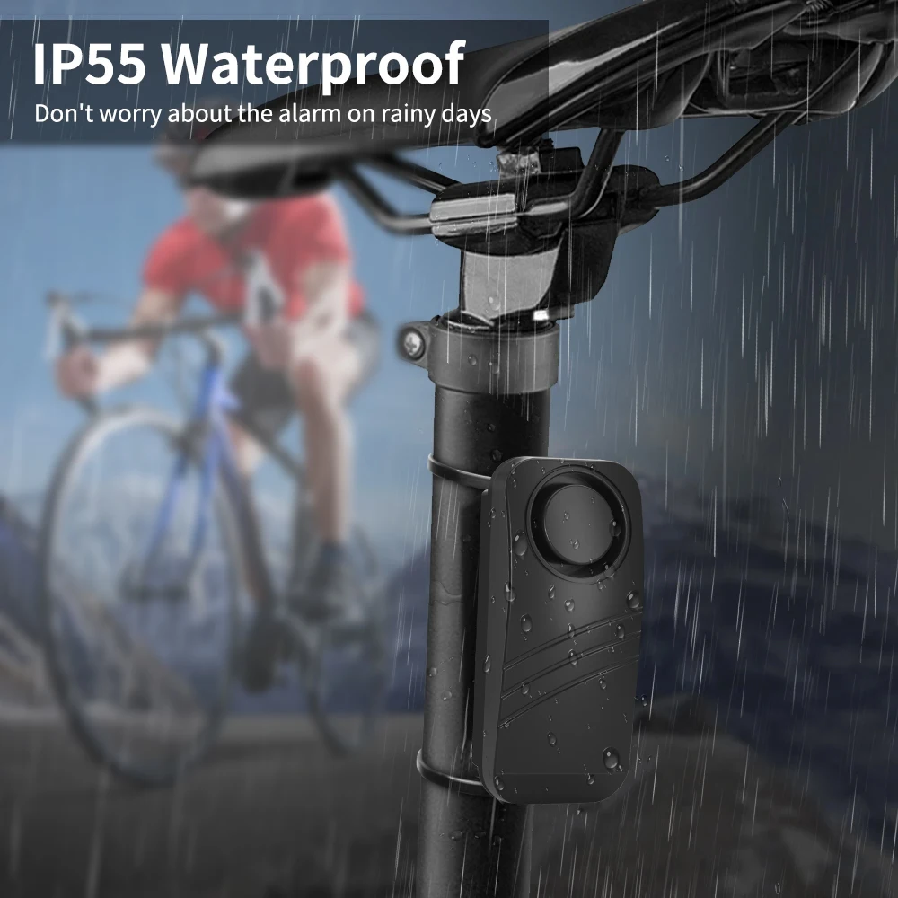 Wireless Waterproof Anti-Theft Alarm for Motorcycles and Bicycles