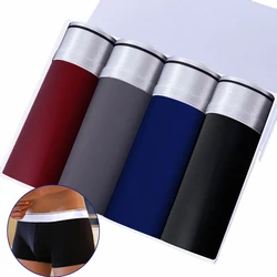 4cs/lot Men's Panties Boxers Ice Silk Breathable Men Underpants Boxer Shorts Male Panties Male Couple Sexy Set Homme Calzoncillo