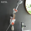360° Rotation Hands Free Standing Shower Head Holder Bathroom Shelves Wall Mountted Sticker Rack Universal for Hairdryer Storage 1
