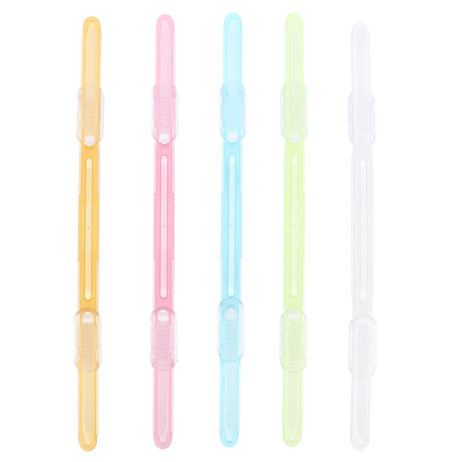 

Binder Stationery Clips Fastener Binding Metal for Paper Colored Plastic Bookbinding Loose Leaf