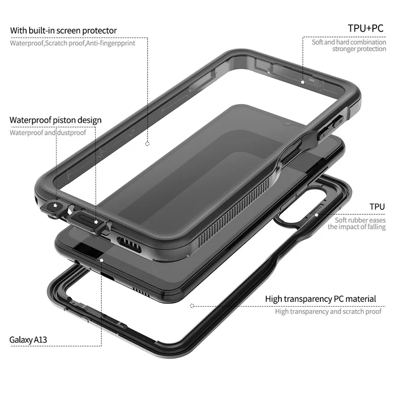IP68 Waterproof Case for Samsung Galaxy A13 5G Shockproof Diving Underwater Swim Back Cover for Galaxy A13 4G Case A13 A 13 Etui