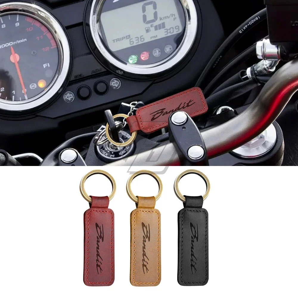 

For Suzuki Bandit 150 400 1200 1250 1250S Key Motorcycle Cowhide Keychain Key Ring Case