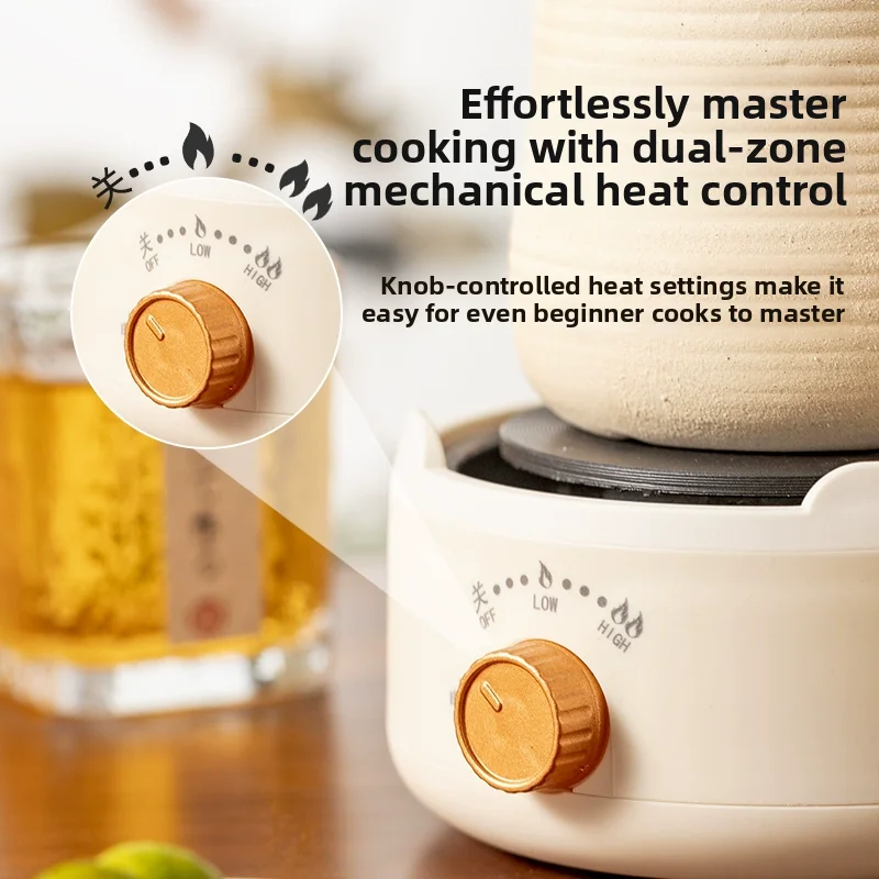 موقد كهربائي صغير جديد قابل للتعديل على مرحلتين، م...