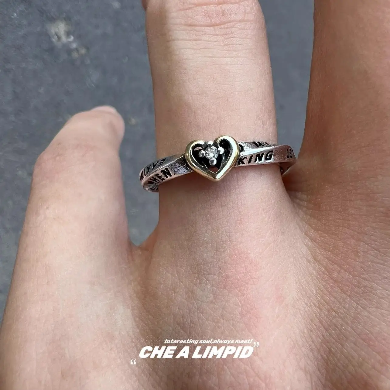 

Fashion Simple Silver Color Knot Heart Open Adjustable Ring for Women Super Fine Heart Cross Rings Party Jewelry Accessories