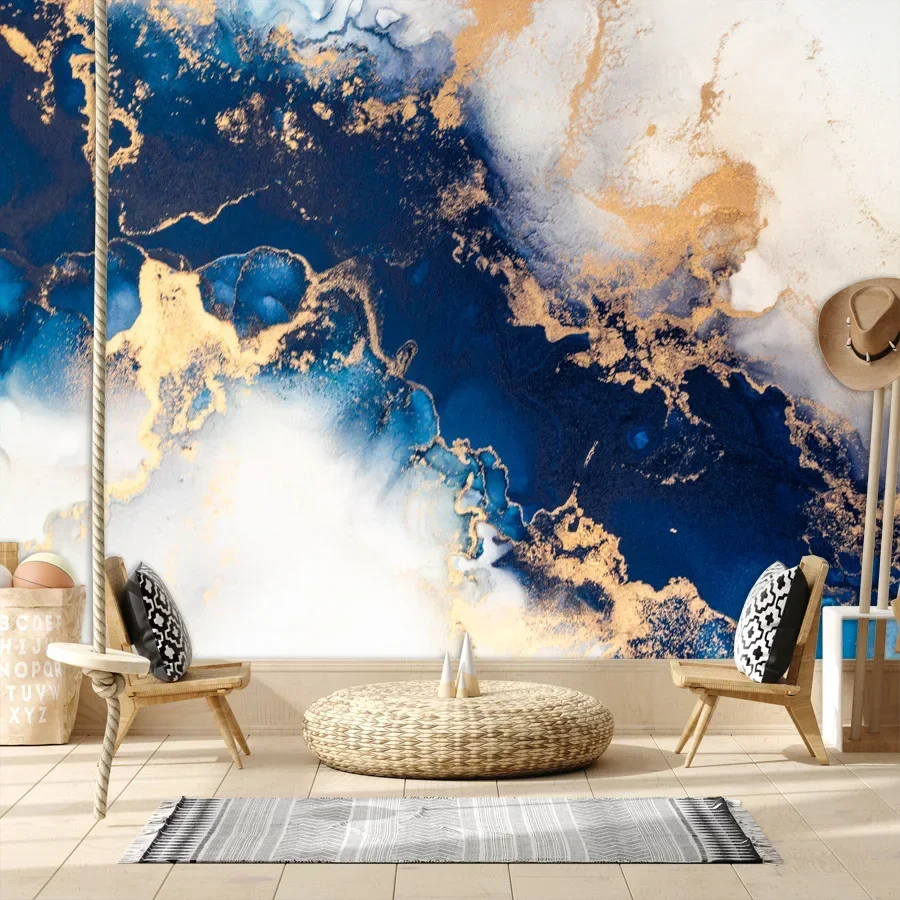 แผ่นผนัง วอลเปเปอร์ ของตกแต่งบ้าน วอลเปเปอร์ติดผนังแบบมีกาวในตัว สำหรับตกแต่งห้องนั่งเล่น ผนังห้องนอน ลายอิฐ ลายหินอ่อน ลายโซฟา ลายทีวี 1