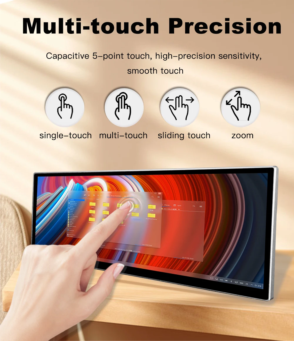 LESOWN 2.5K ġũ  , Ʈġ  LCD PC , 14.5 ġ Ʈ HDMI Ʈ ̵ VESA ÷, ǻͿ