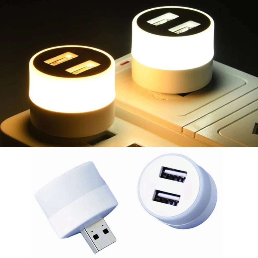 LDHLM USB Plug Lamp Small LED Night Light Computer Mobile Power Charging Book Lamps LED Eye Protection Square Reading Light