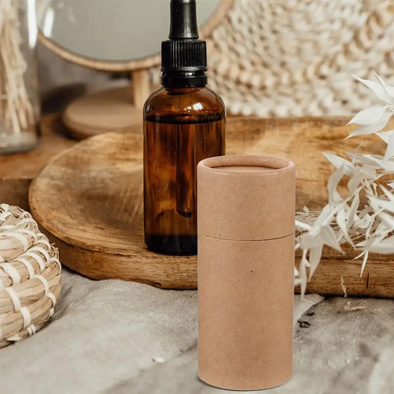 Kraft Paper Cylinder Tubes with Lids – Round Storage Jars for Tea, Coffee, Spices, Cand... - SKU KPC09092 - UGI Packaging