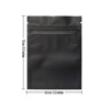 8.5x13cm Matte Black Heat Sealing Small Plastic Zip Lock Package Bag Smell Proof Aluminum Foil Mylar Powder Food Storage Bags 2