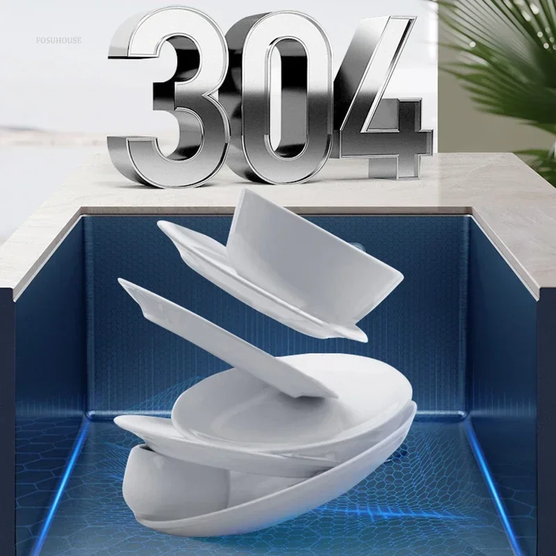 Metal High Quality Sink for Kitchen European Honeycomb Embossed Scratch-resistant Kitchen Sinks Simple Design Sinks for Balcony