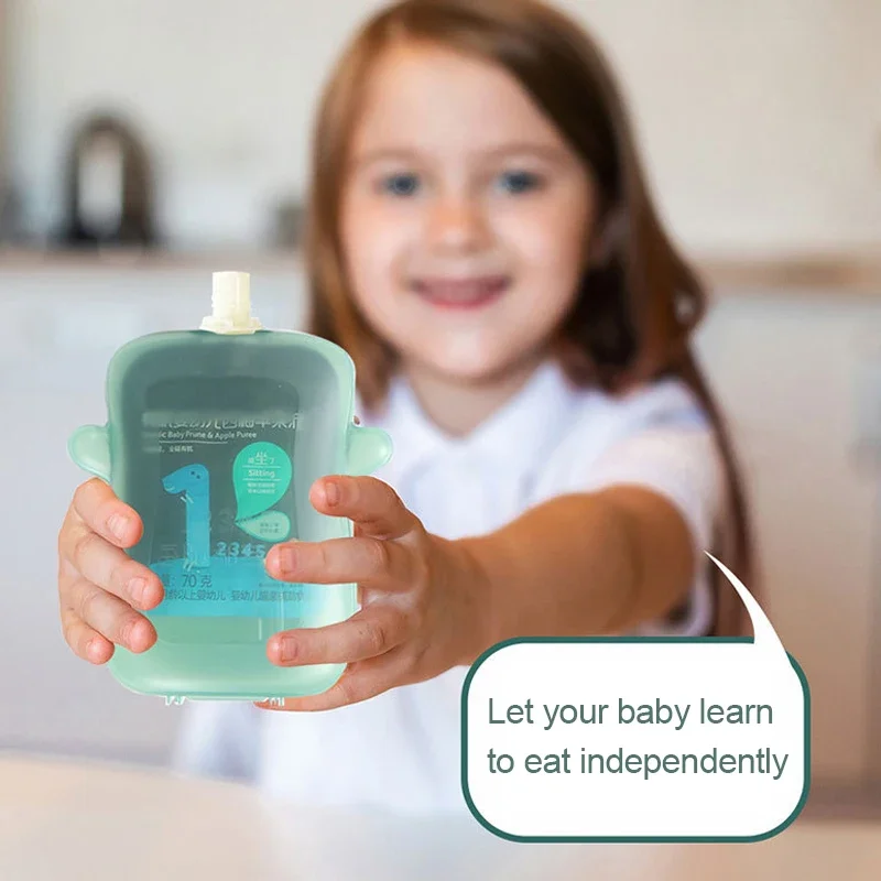 Convenient Food Pouch Holder Mess-Free Snack Pouch Holder Toddler Food Squeezer PP Bag No More Spills or Squeezes