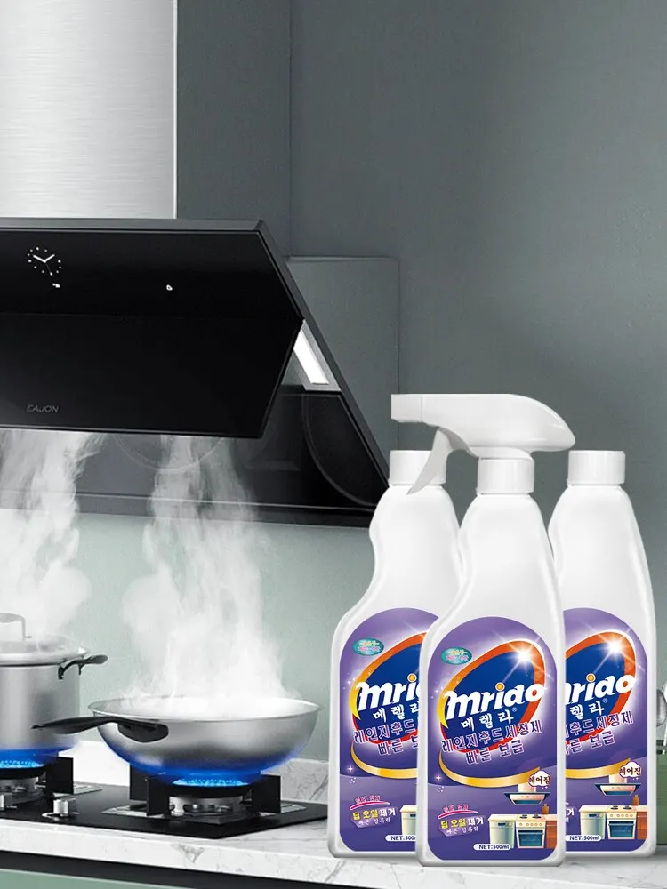 500ml*3Pcs Kitchen Degreaser-Removes Kitchen Grease, Grime and Baked-on Food Degreasing Oven & Microwave Cleaner