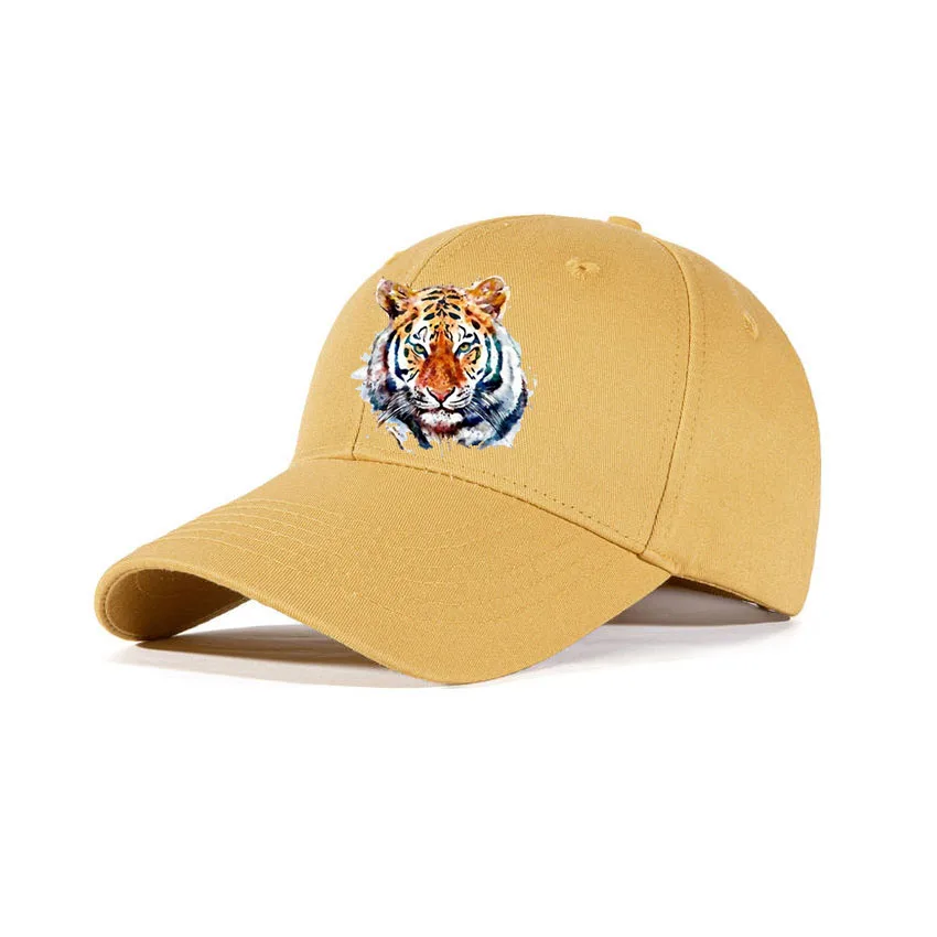 

Tiger Print Four Seasons High Quality Fashion Animal Cotton Baseball Cap Men Women Hip Hop Dad Mesh Hat Add Your Design