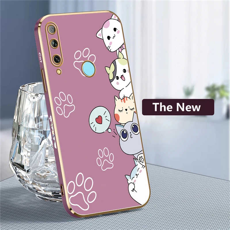 Cartoon Animal Cat Plating Soft Case Cover