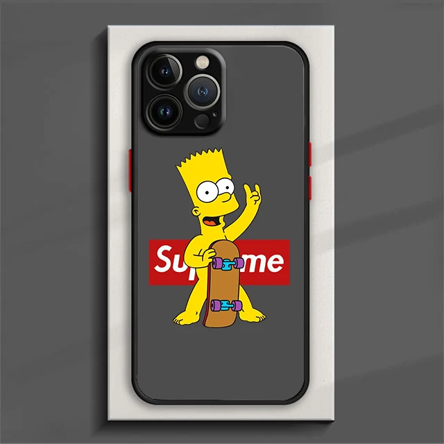 thumbnail image 1 of Luxury Trendy Brands Logo Phone Case For iPhone 15 14 13 12 11 Pro Max mini XS Max XR X 8 Plus SE Frosted Translucent Cover, 1 of 5