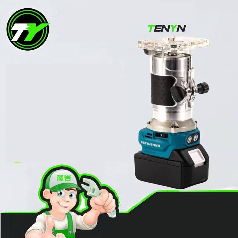 브러시리스 충전식 엣지 트리밍 머신 리튬 이온 전기 목재 밀링 목공 슬로팅 머신 조각기