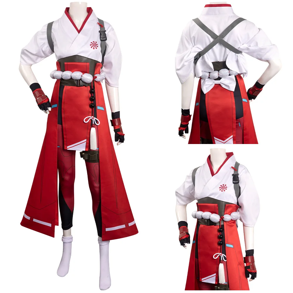 

OW Kiriko Cosplay Costume Outfits for Adult Women Female Girls Halloween Carnival Suit Role Play Clothes