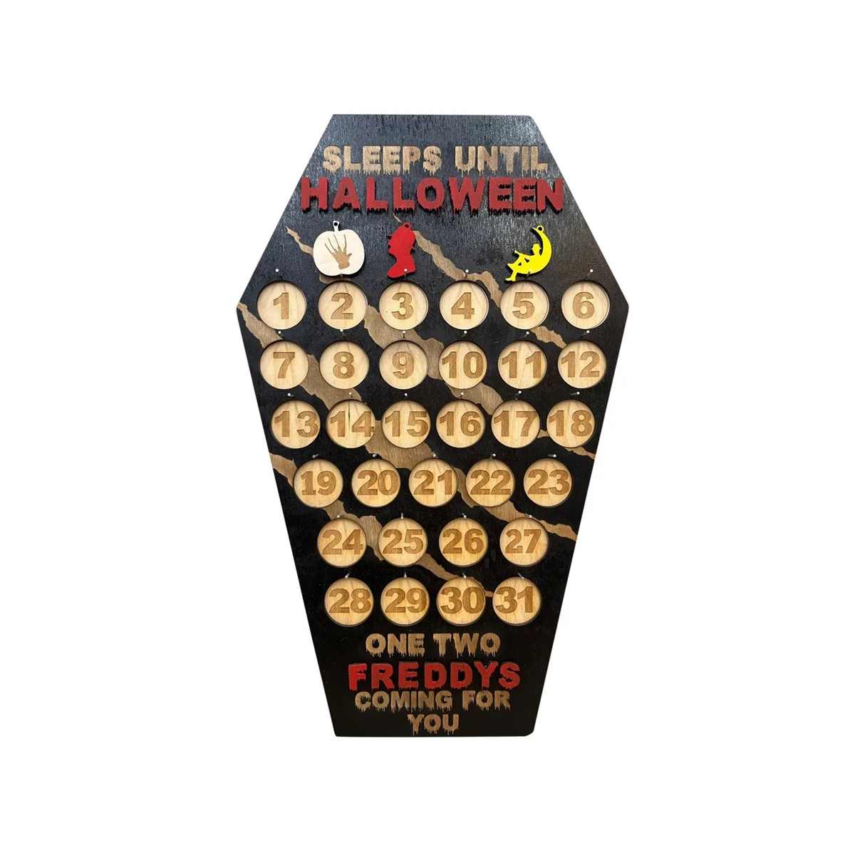 Halloween Conto Alla Rovescia Personalizzato Halloween Decor Horror Decor Freddy Krueger Spaventoso Bara Segno