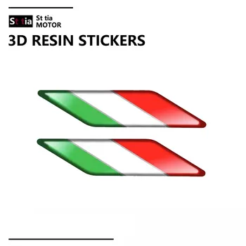 Accessori moto riflettenti 3D adesivi decorativi decalcomanie per bandiera italiana