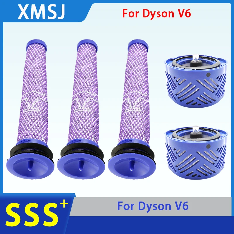 For Dyson V6 DC59 HEPA Filter Accessories Washable Robot Vacuum Cleaner Hepa Pre Filters And Post Filter Replacement Spare Parts for roborock s8 s8 pro ultra s8 spare parts duoroller main brush side brushes mop cloths hepa filters dust bags accessories