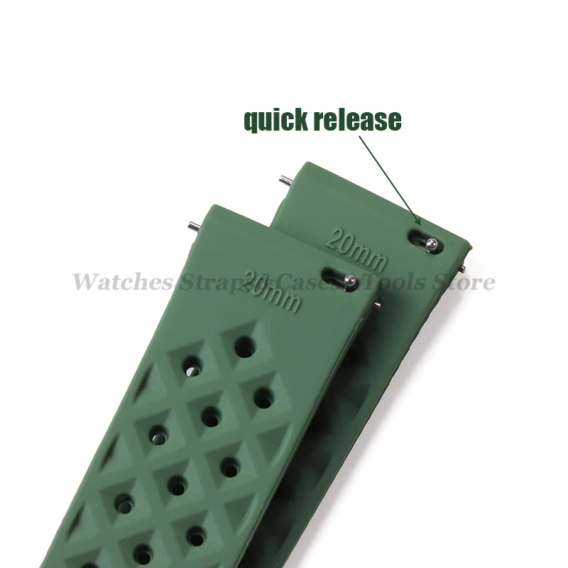 Tropical Silicone Quick Release Watch Band Strap – Premium Rubber Tropic Design