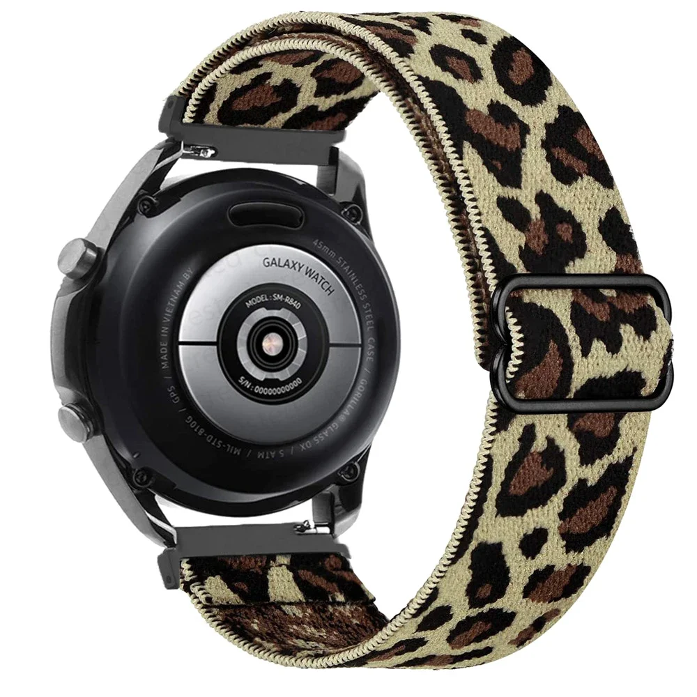 Adjustable Nylon Elastic Smartwatch Band, 20mm 22mm Strap, Premium Comfort and Style