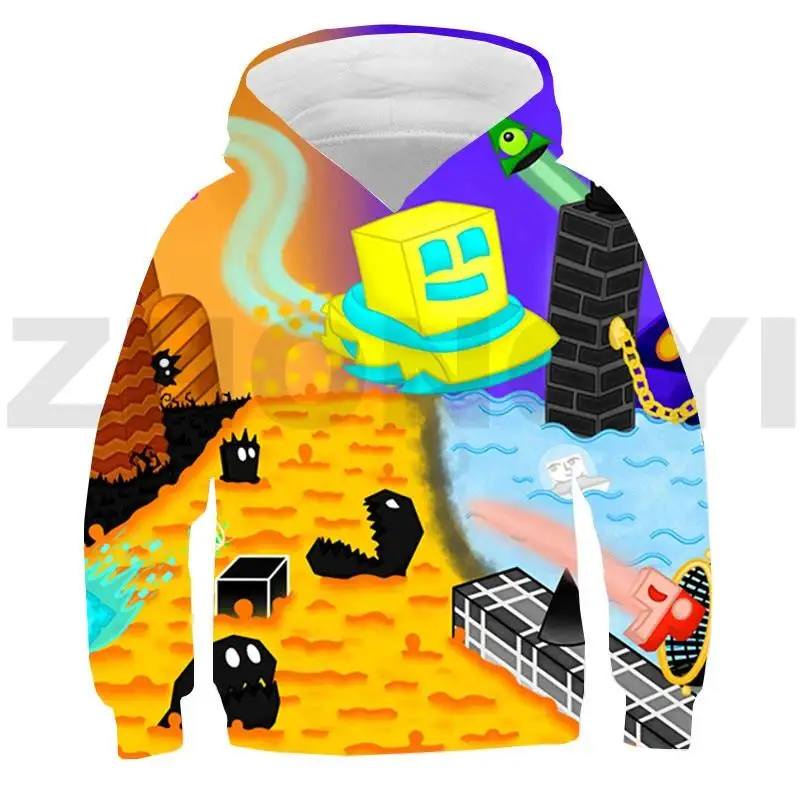 Heißes Spiel 3d Anime Geometrie Dash Hoodie Teenager übergroße Pullover Streetwear Kinderspiel zeug Sweatshirt Männer Kleidung – Detail 8