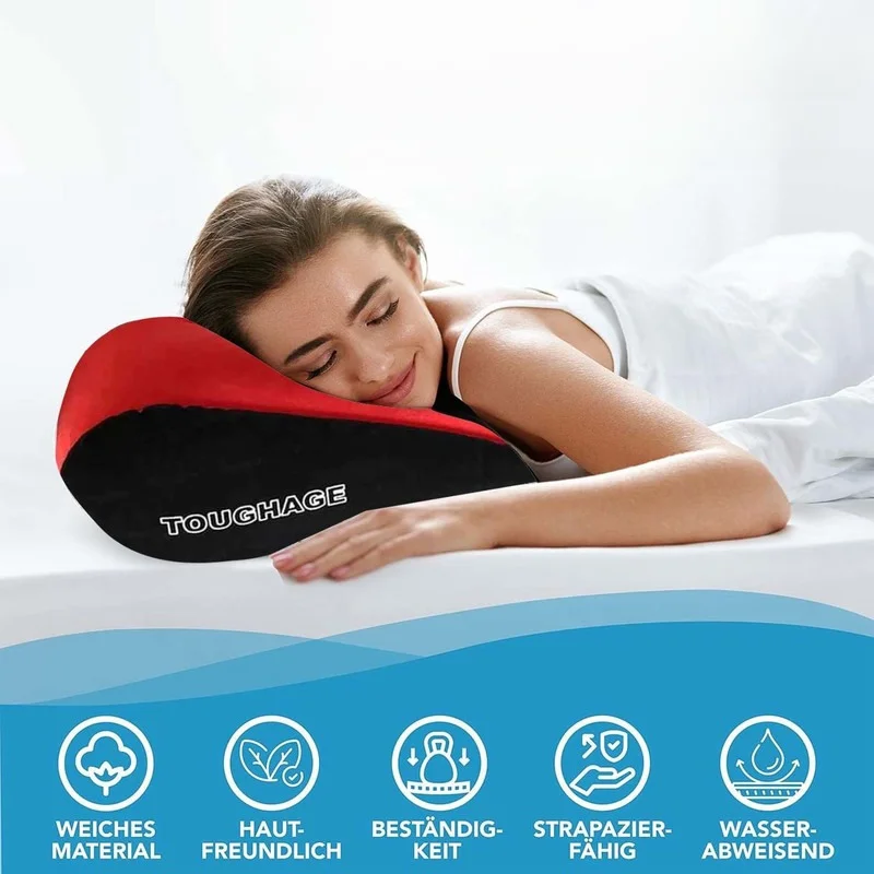 Inflatable Triangle Wedge Shaped Pillow Lightweight Portable Travel Cushion Rest Sleep Acid Reflux Lumber Support Multifunction 4