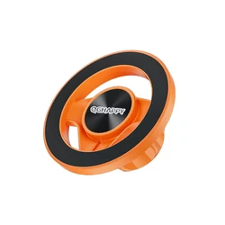 Magnetic Car Mount for Smartphones - Durable Phone Holder for Magsafe Accessories (Orange)